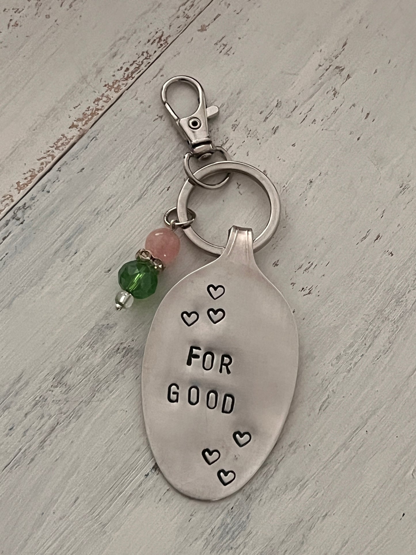 For Good. Keychain/clip on