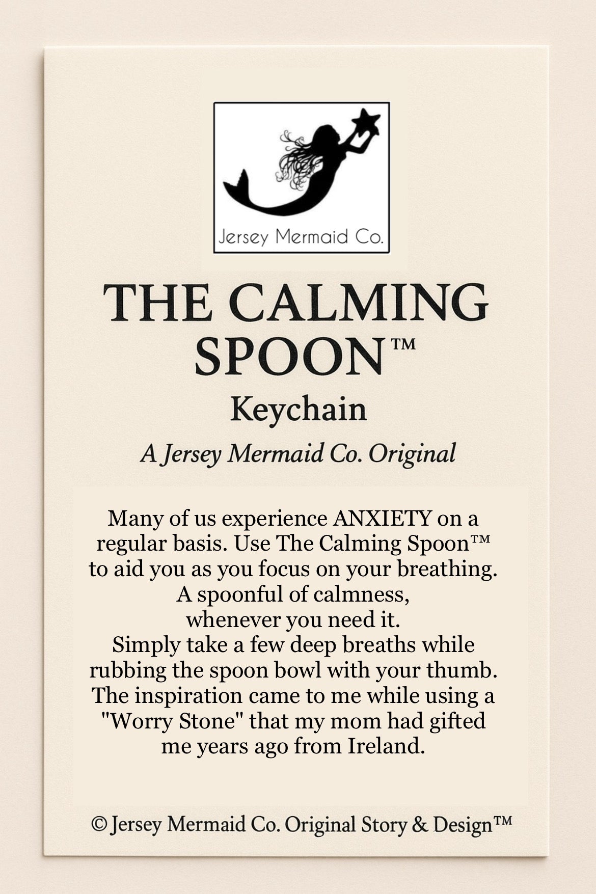 Calming Spoon Key Chain - Stamped with a heart