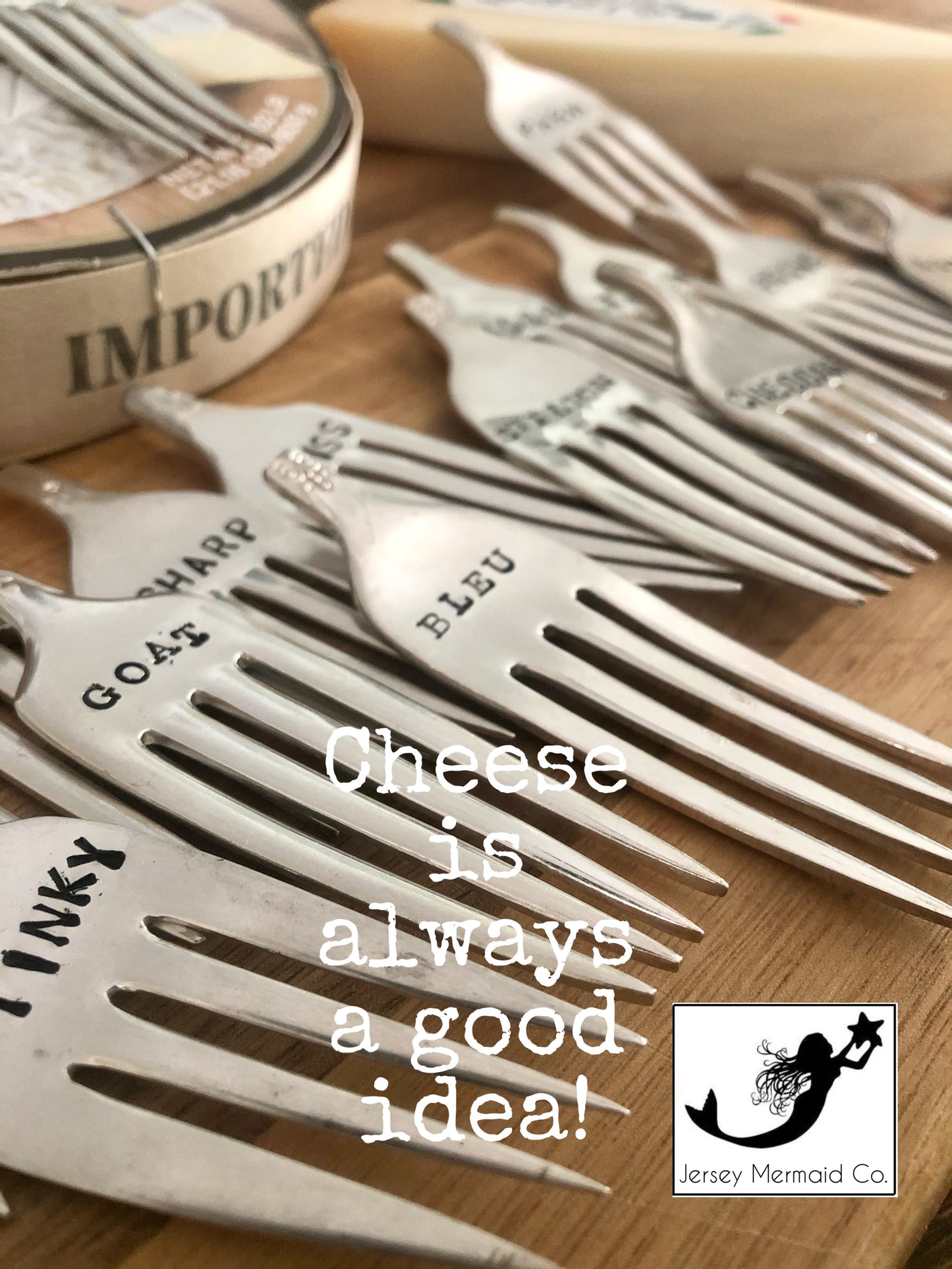 Cheese Marker Set of 4 Brie-Goat-Cheddar-Gouda