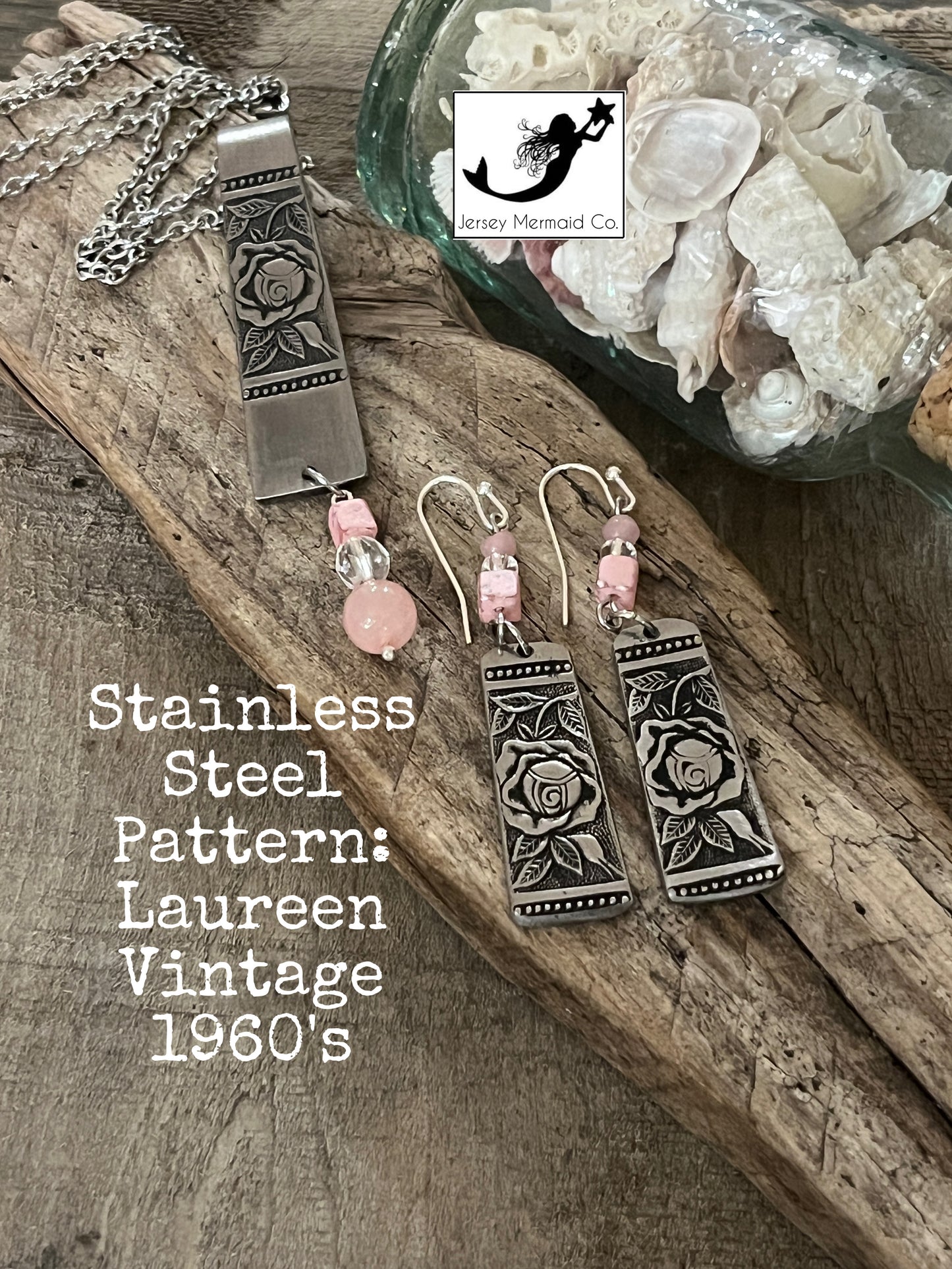 Stainless Steel pattern: Laureen, Vintage 1960’s Necklace and Earring set.