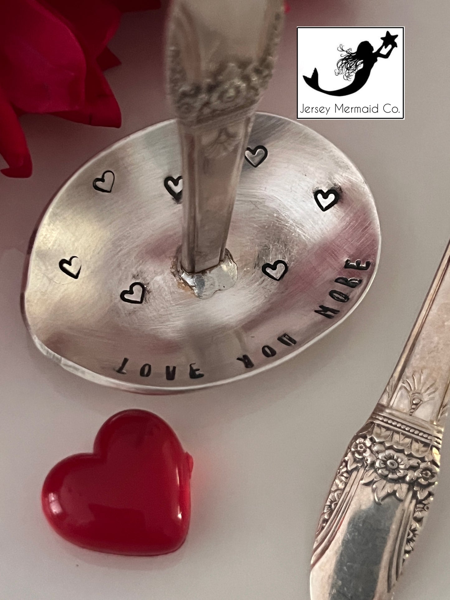 Ring Holder- Love You More- hand stamped
