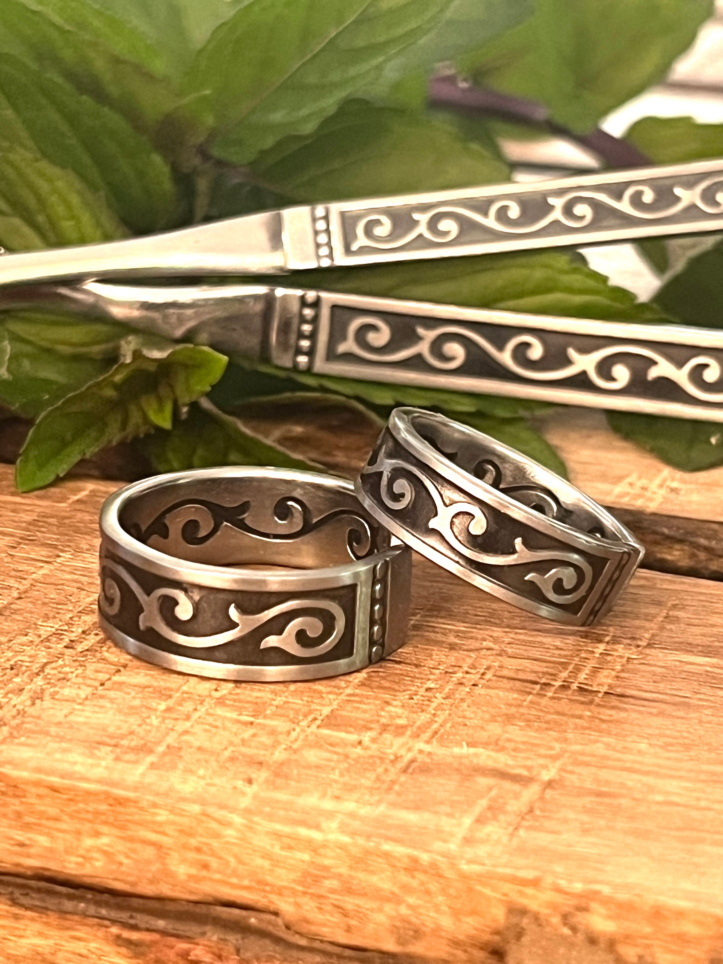 Spanish Court Stainless Steel spoon ring- 1975