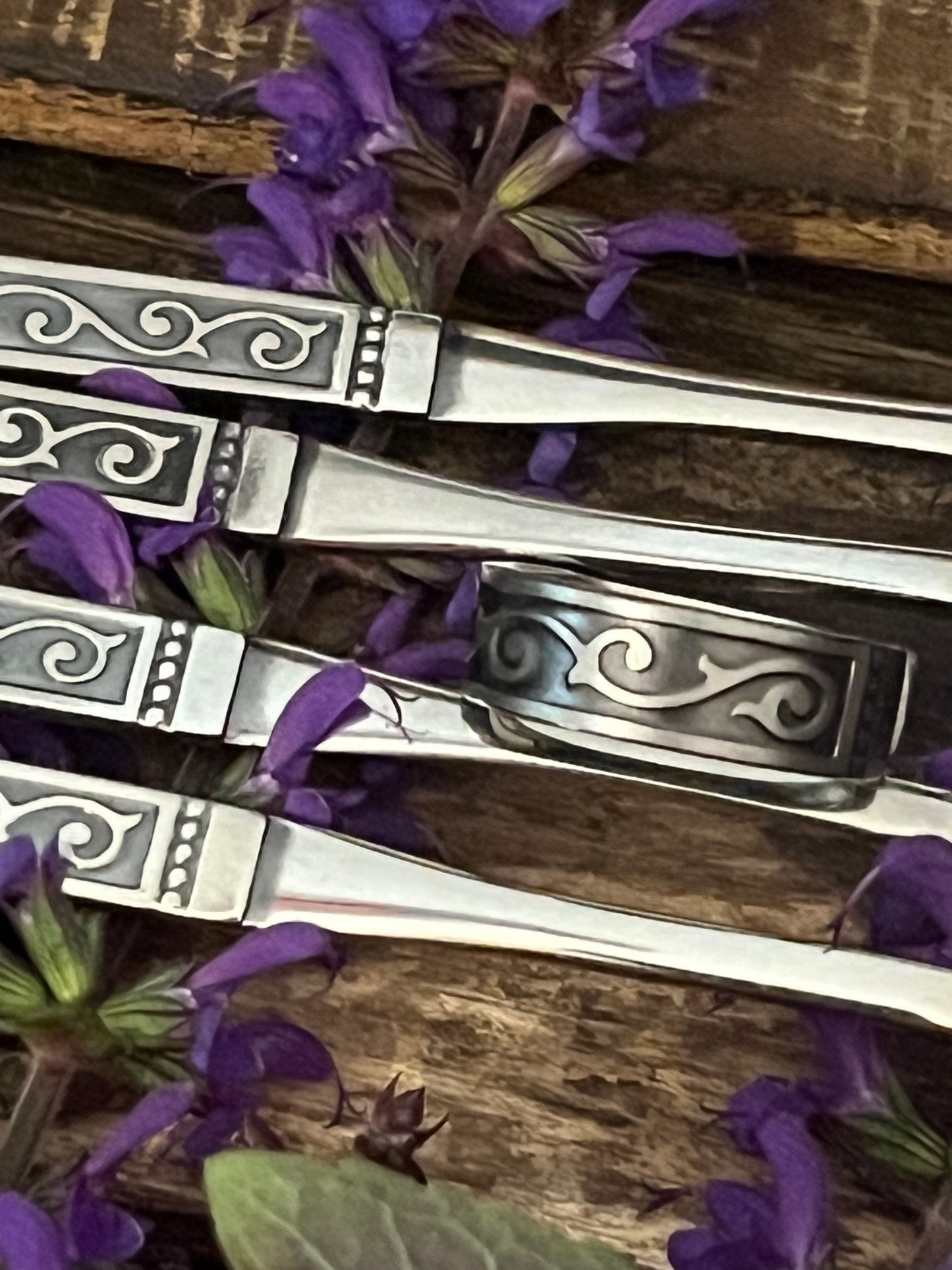 Spanish Court Stainless Steel fork ring- 1975 (thinner band)