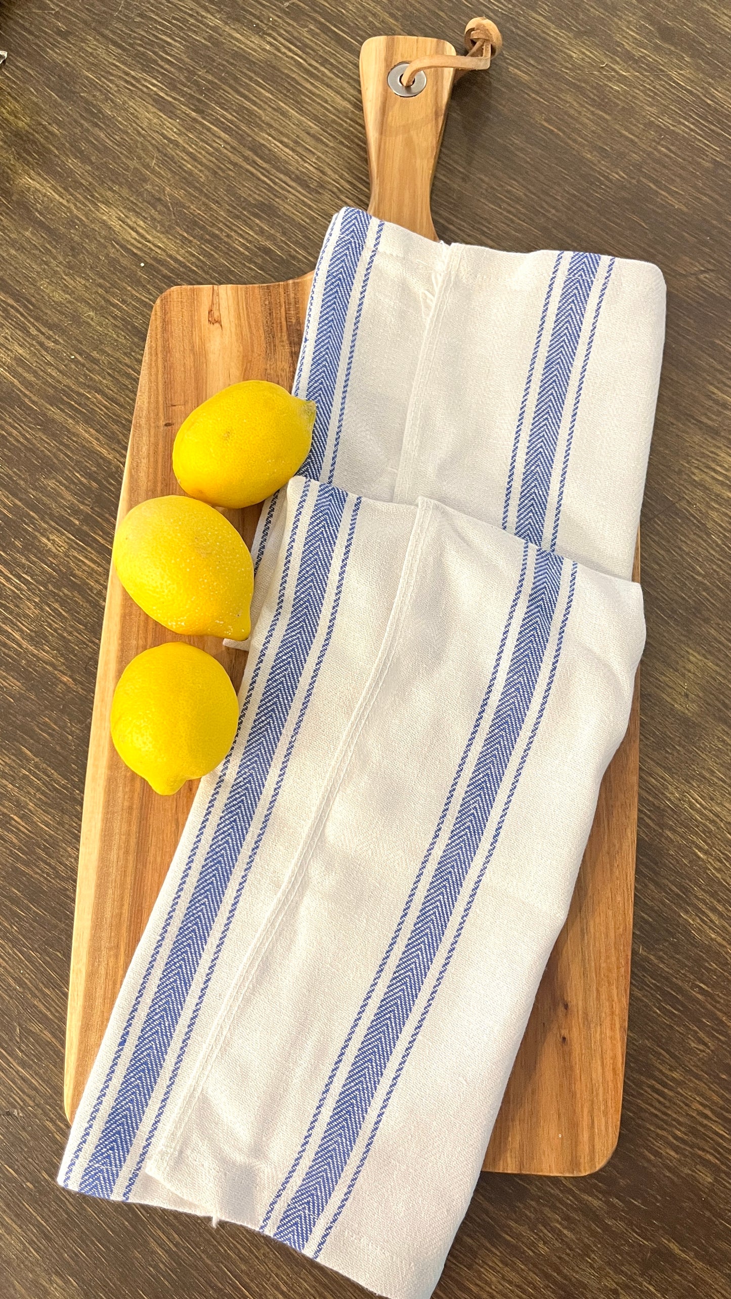 Serving Up Summer - Hand stamped Casserole Serving Spoon and Tea Towel