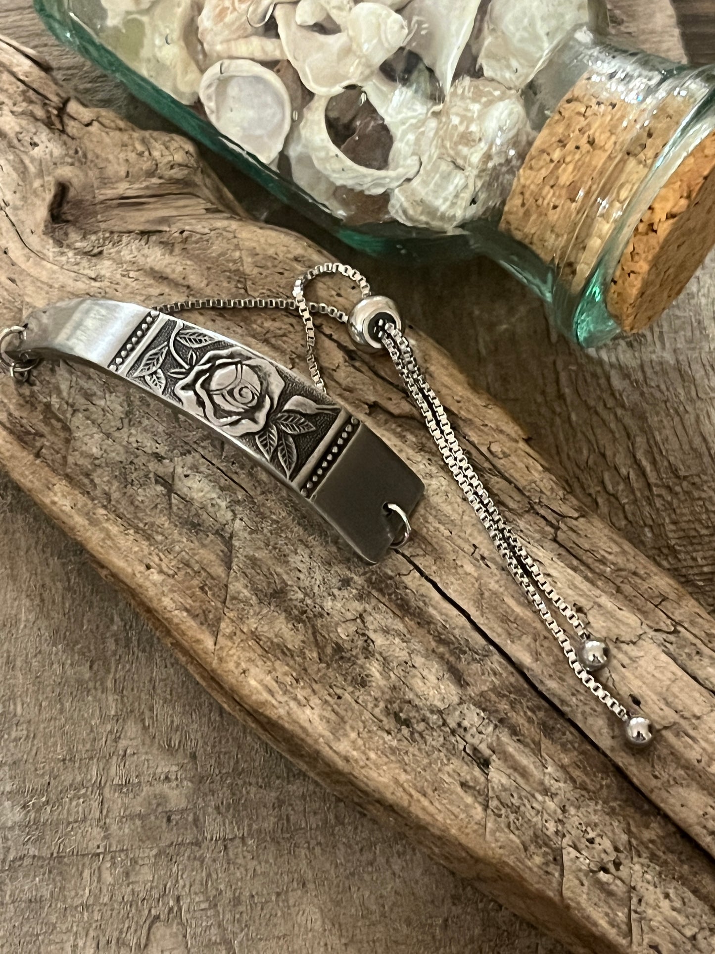 Stainless Steel Slider Bracelet - Pattern: Laureen, Vintage 1960’s