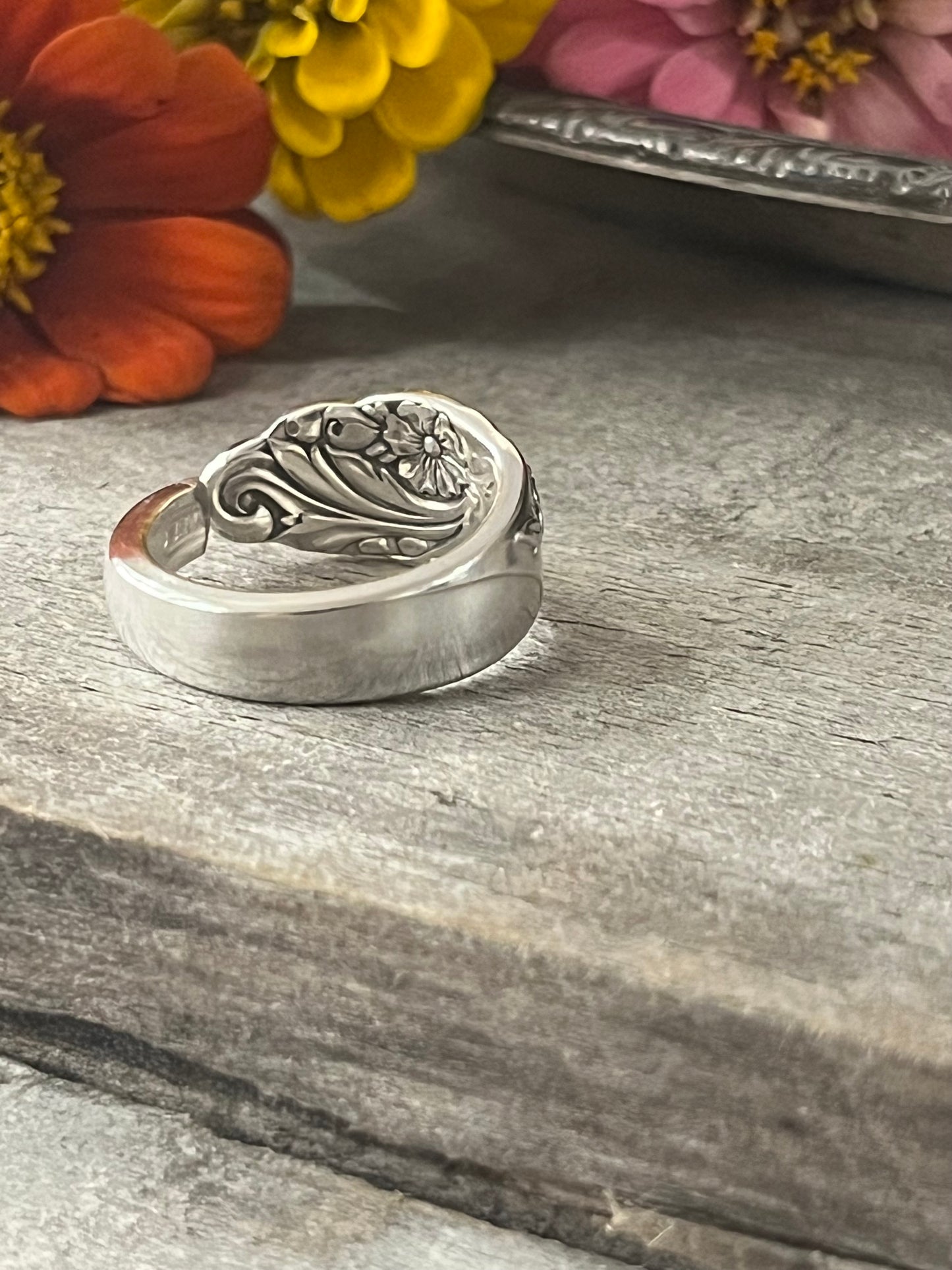 Evening Star Teaspoon Spoon Ring- Vintage 1950