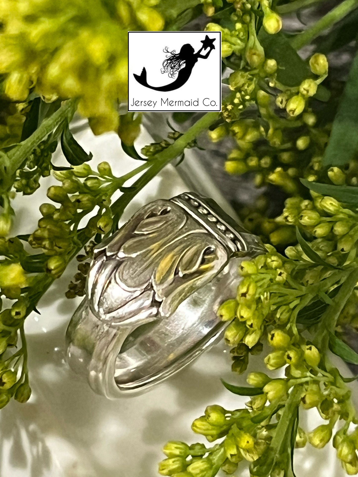 Danish Princess pattern Spoon Ring- Vintage 1938