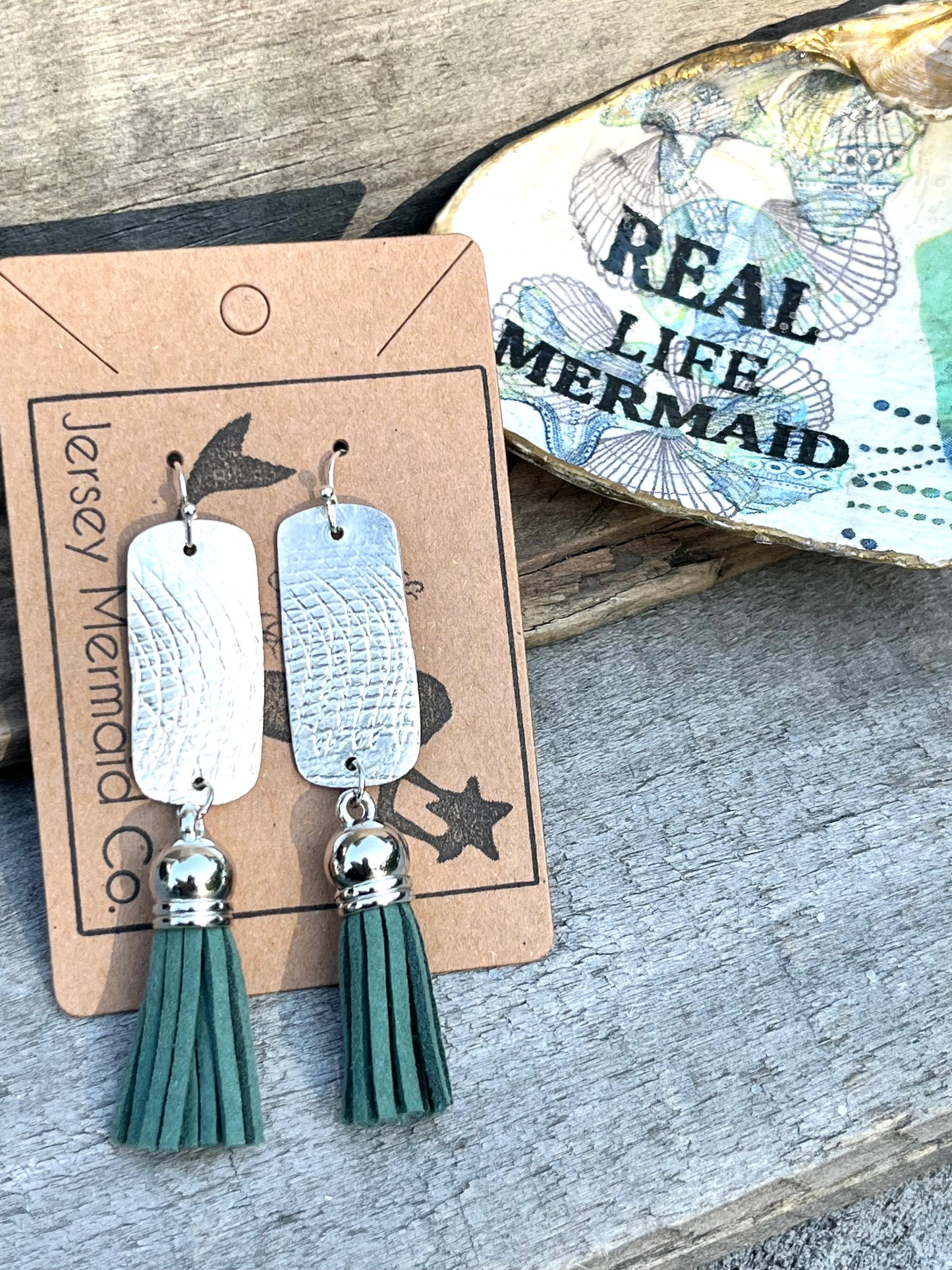 Earrings : Textured spoon bowls, Vintage teaspoons