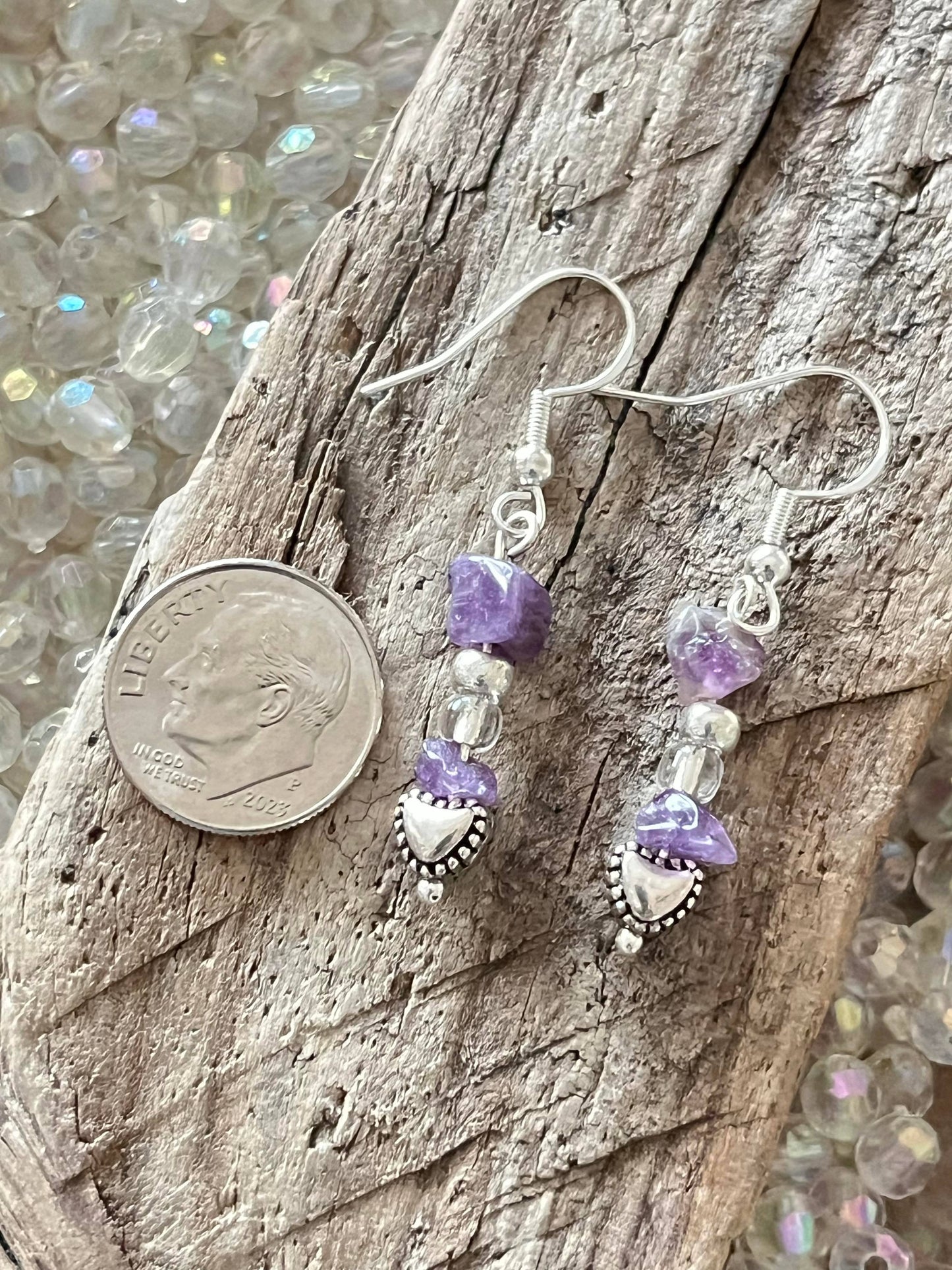 Elephant Fork Pendant with beads and matching earrings set