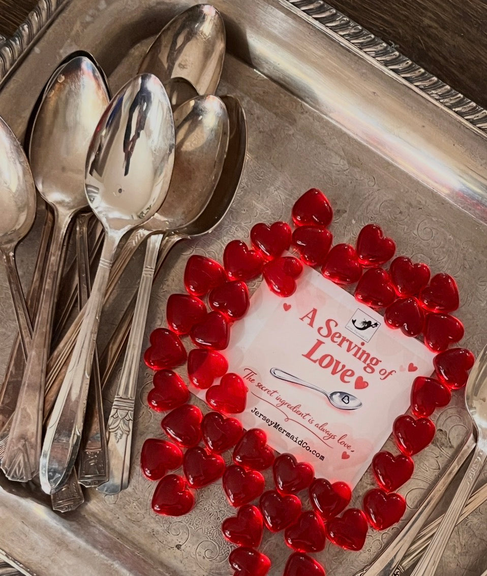 Serving Spoon Hand Stamped with the word Love and a ❤️