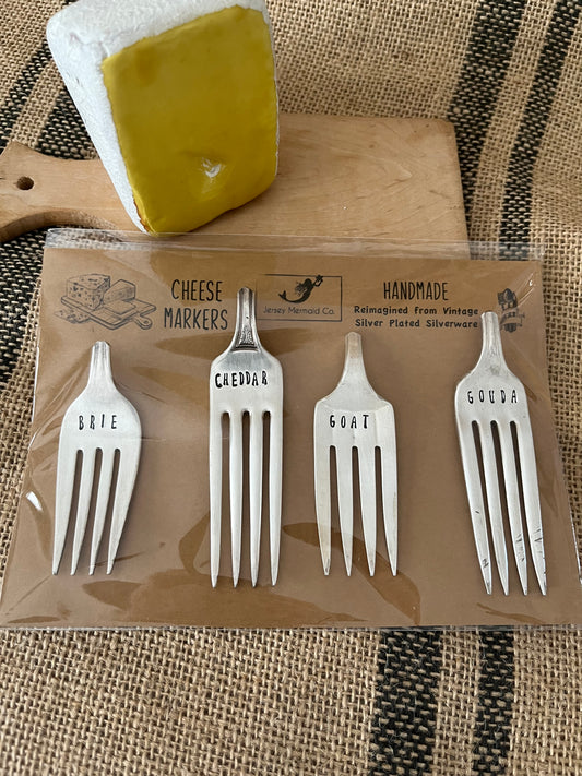 Cheese Marker Set of 4  Brie-Goat-Cheddar-Gouda