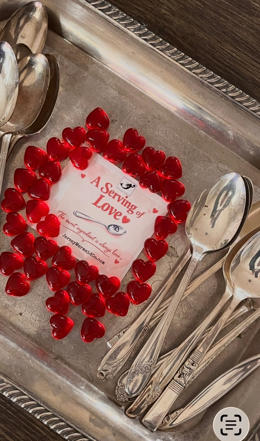 Serving Spoon Hand Stamped with the word Love and a ❤️