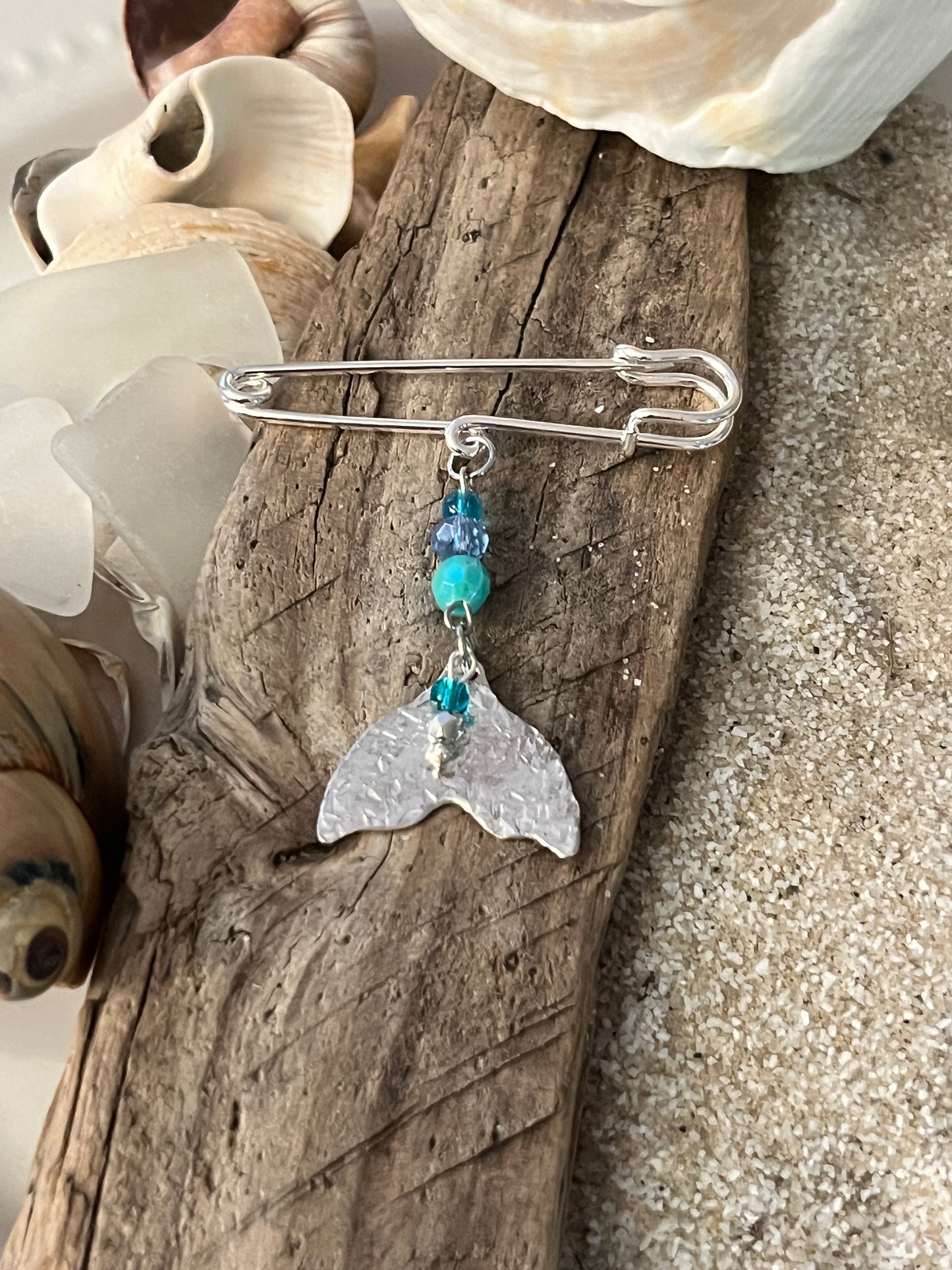 Mermaid Tail Pin with beads