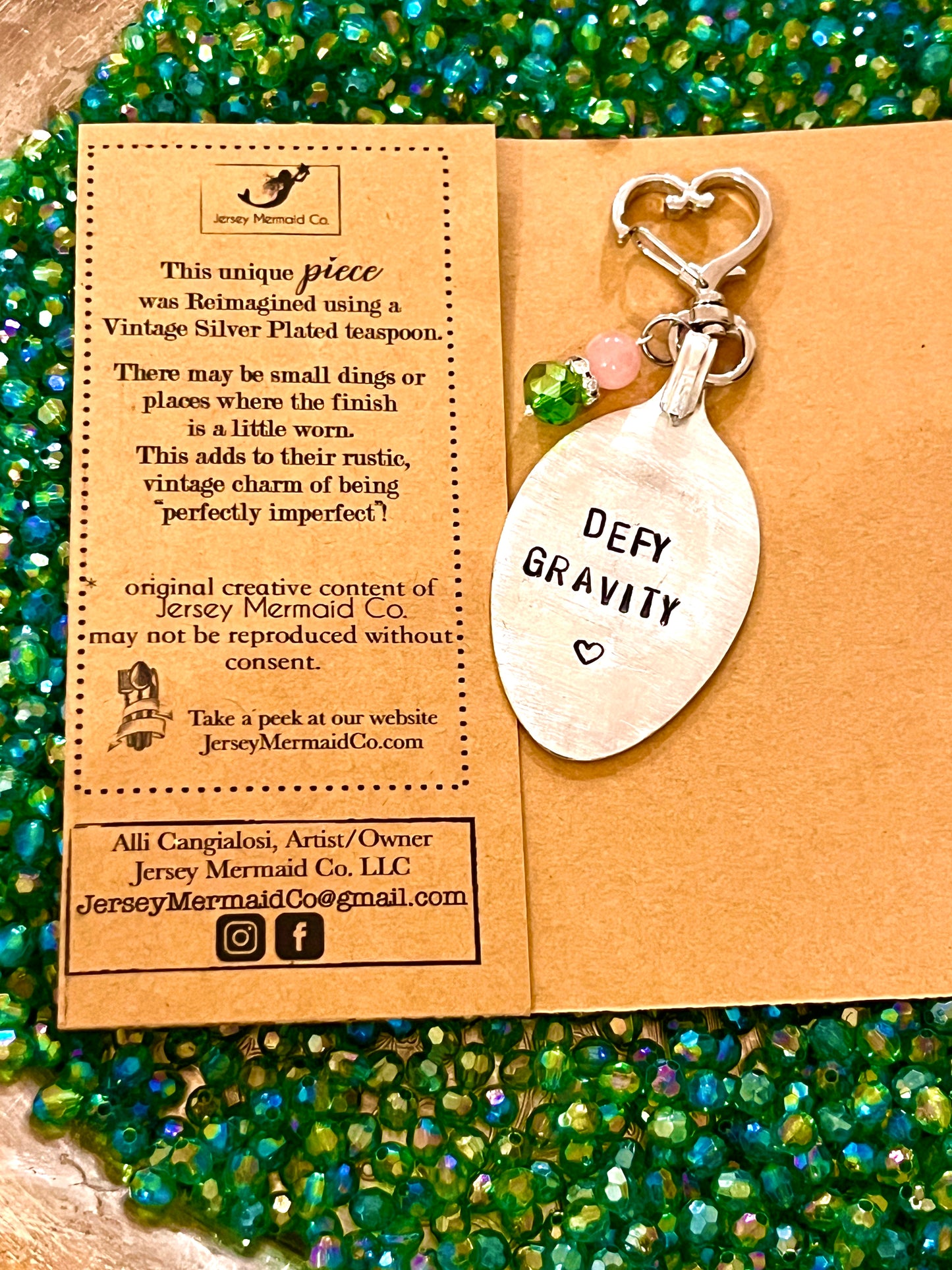 Defy Gravity Keychain/clip on