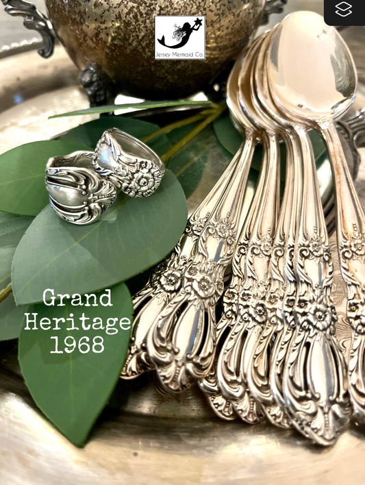 Grand Heritage Teaspoon Spoon Ring- Vintage 1968