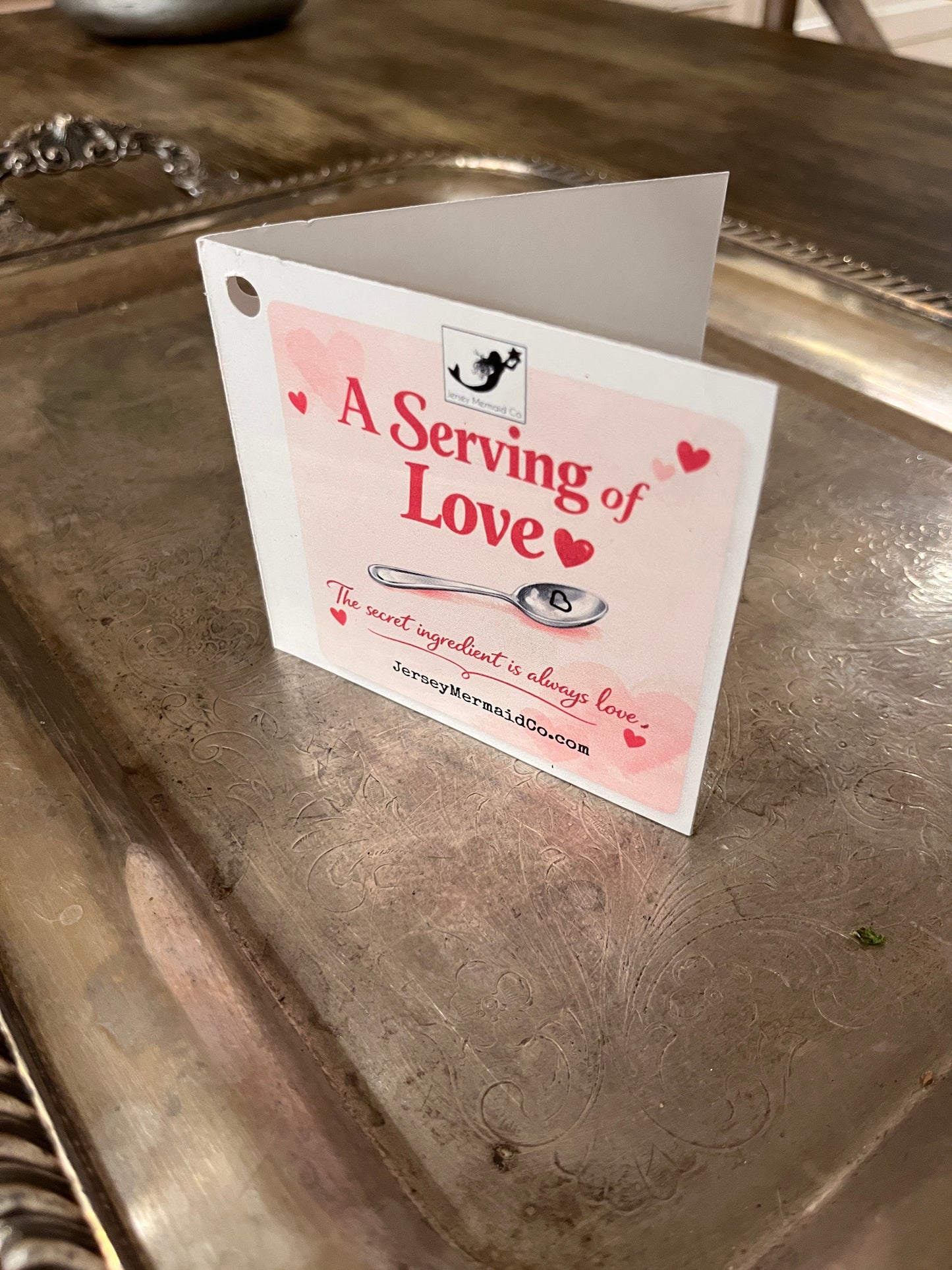 Serving Spoon Hand Stamped with the word Love and a ❤️