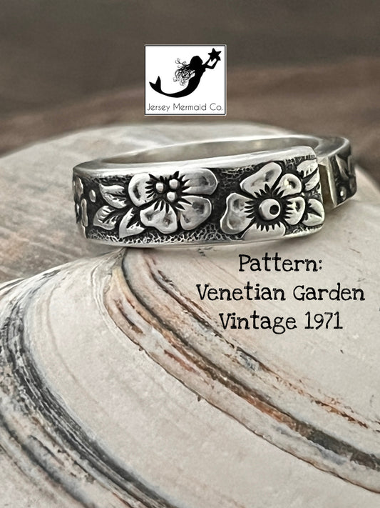 Venetian Garden Spoon Ring- Vintage 1971