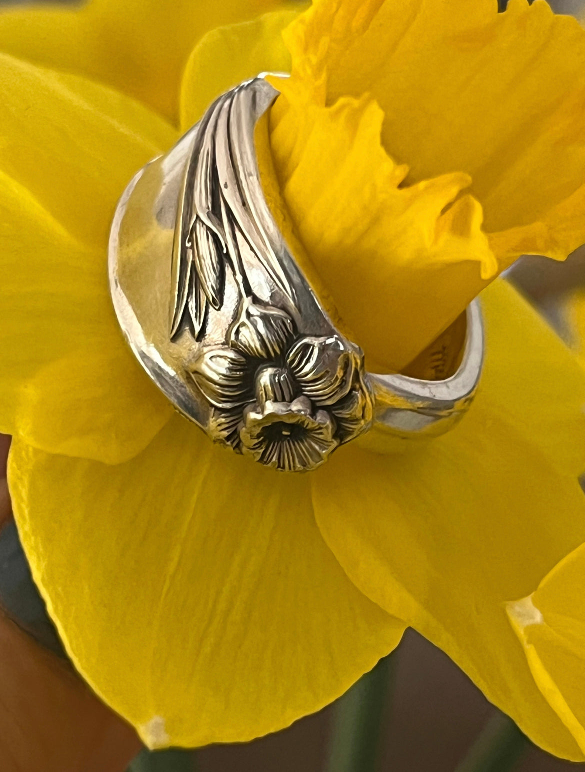 Spoon Ring-  Teaspoon Daffodil - 1950