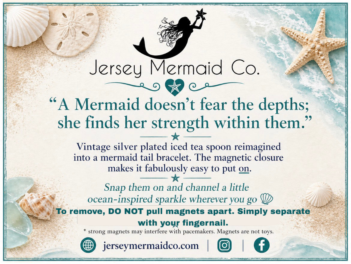 Mermaid Tail ( Magnetic Clasp) Bracelet- Pattern: Rosemary - Circa 1919