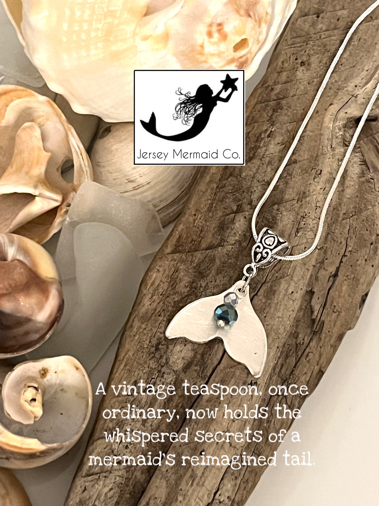 Whale/Mermaid Tail Necklace and Earring set.