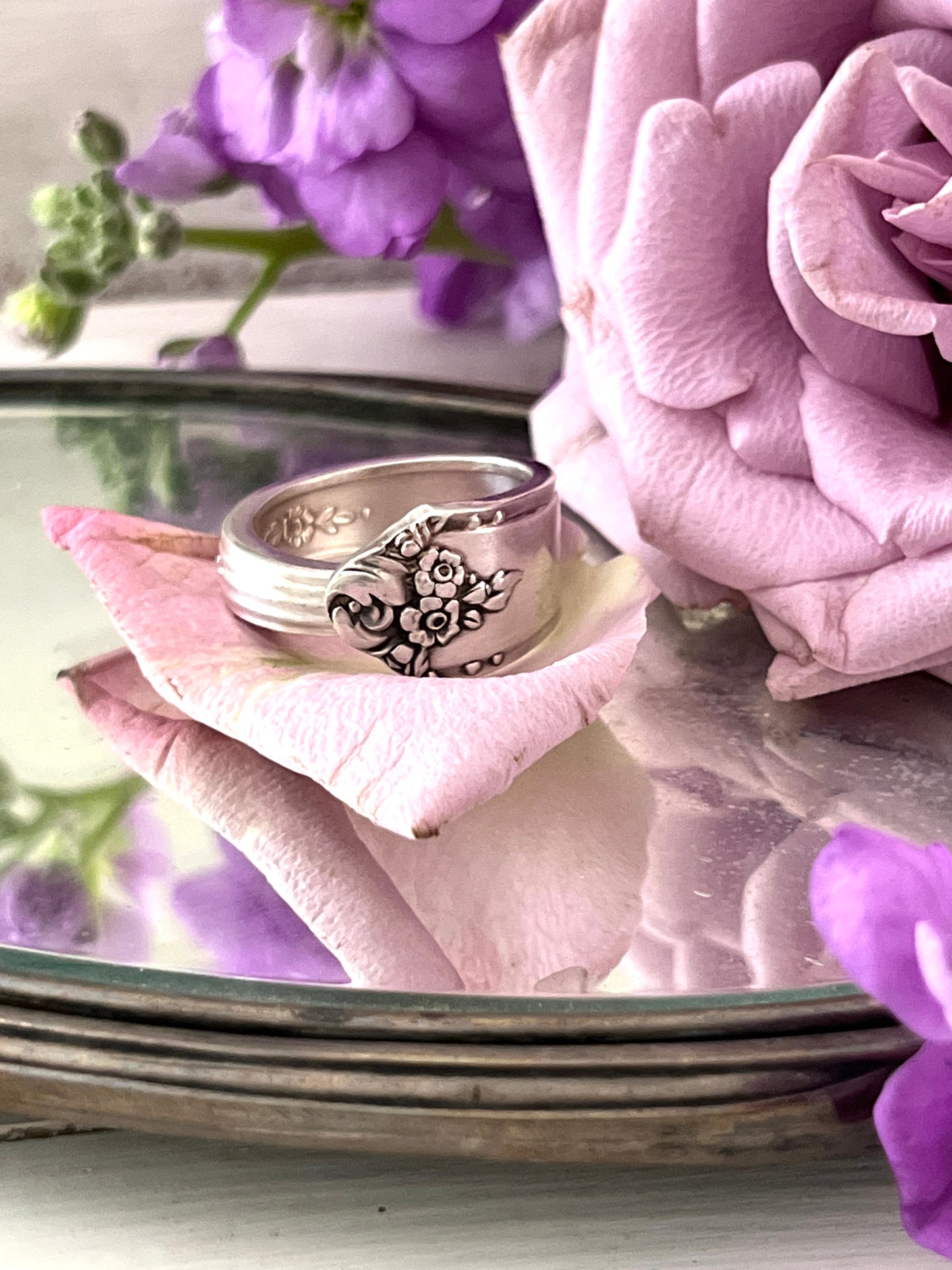 Sweet Briar Spoon Ring  - Vintage 1948