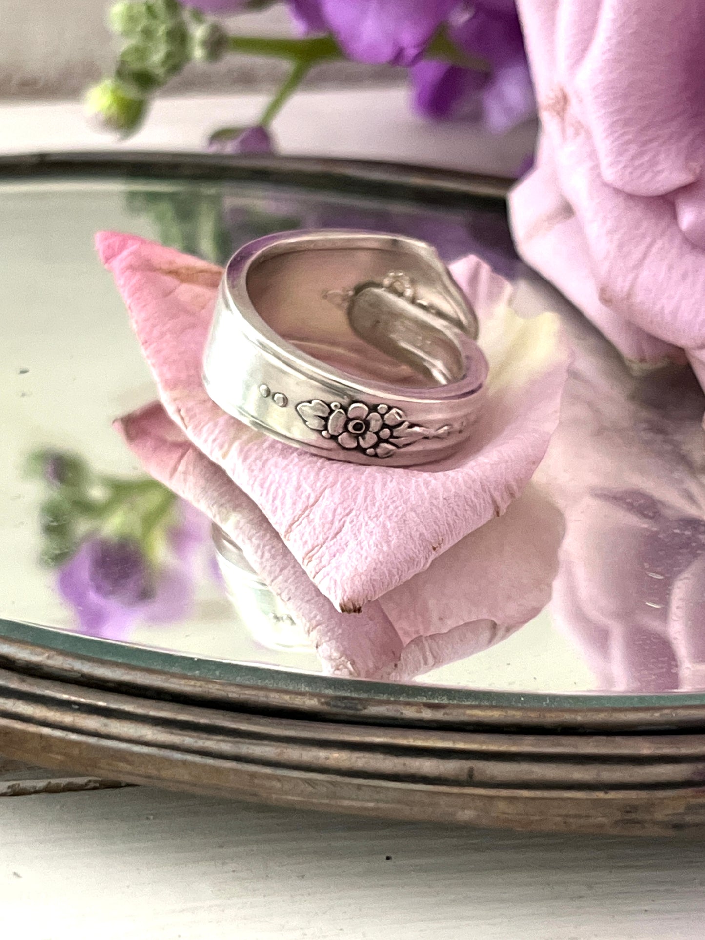 Sweet Briar Spoon Ring  - Vintage 1948