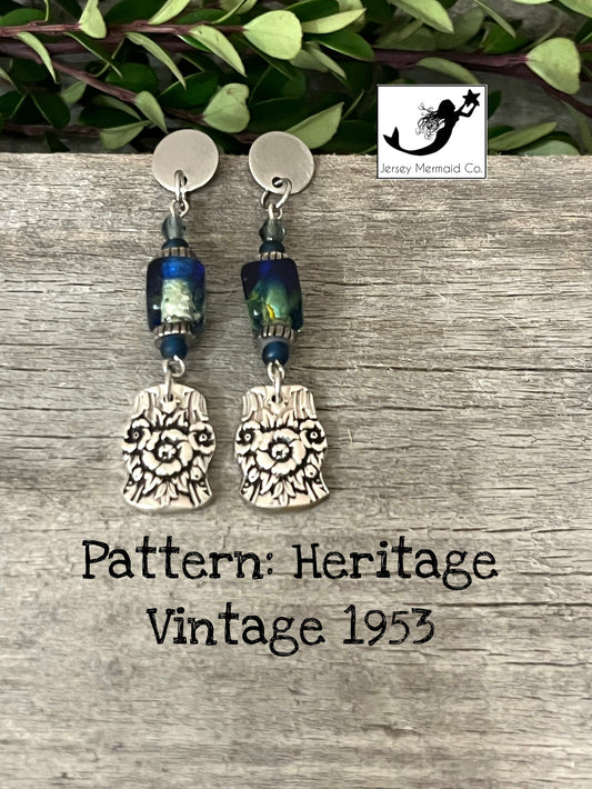 Earrings - Pattern Heritage, Vintage 1953  - posts