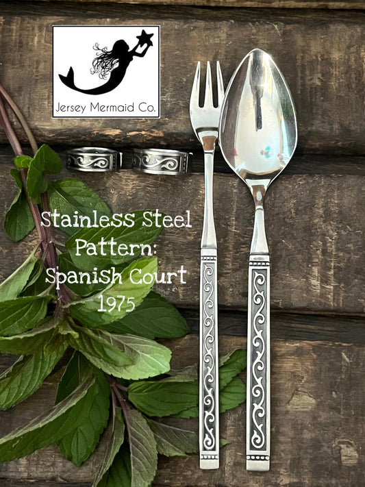 Spanish Court Stainless Steel fork ring- 1975 (thinner band)