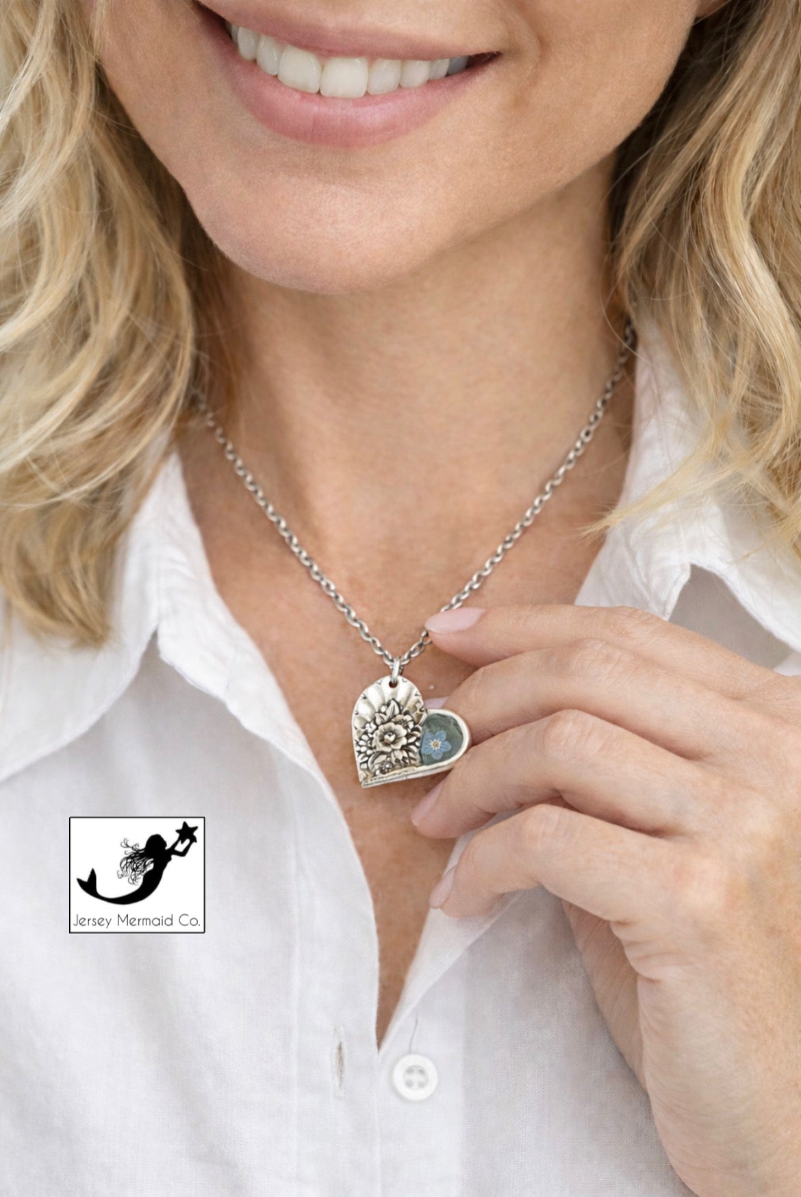Heart -Silverware/Resin Pendant