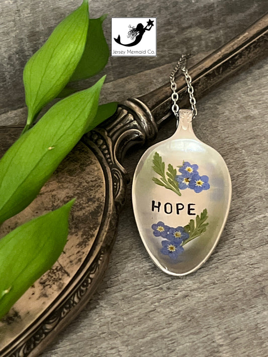 Resin - Hope Pendant with Flowers