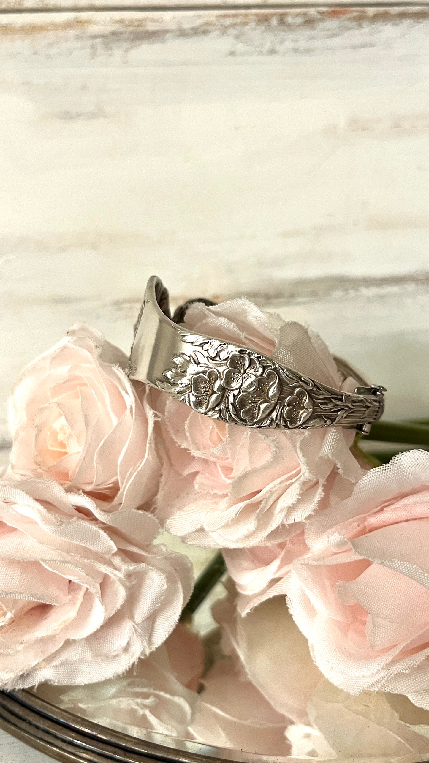 Bangle Hinged Bracelet- Briar Rose Pattern- Antique, Circa 1910