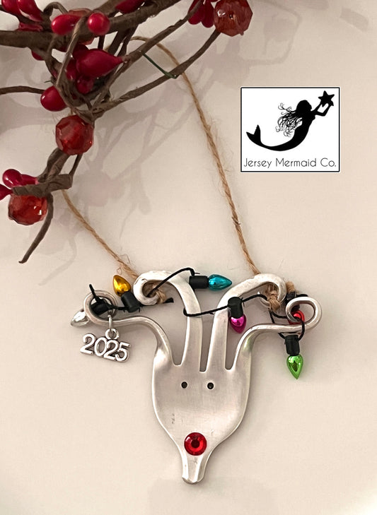 Rudolph Fork Ornament with 2025 charm
