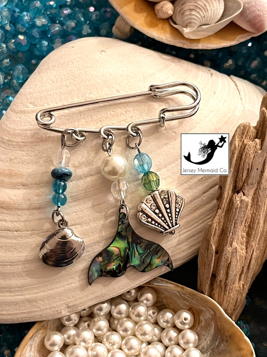 Mermaid Pin with charms