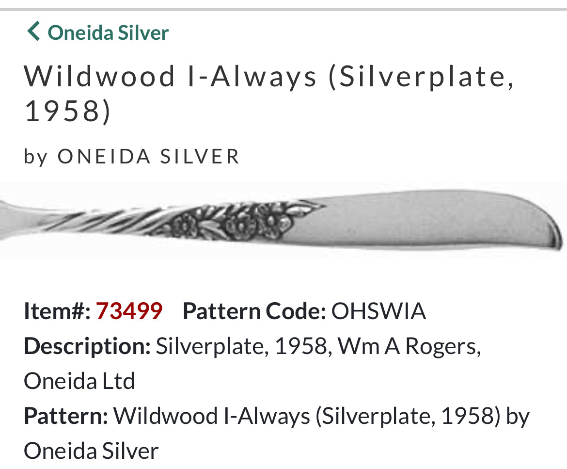 Wildwood-Always : Teaspoon Spoon Ring- Vintage 1958