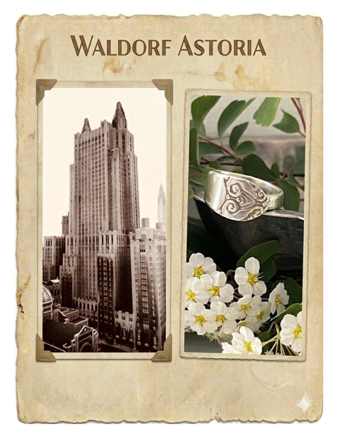 Waldorf Astoria demitasse Spoon Ring