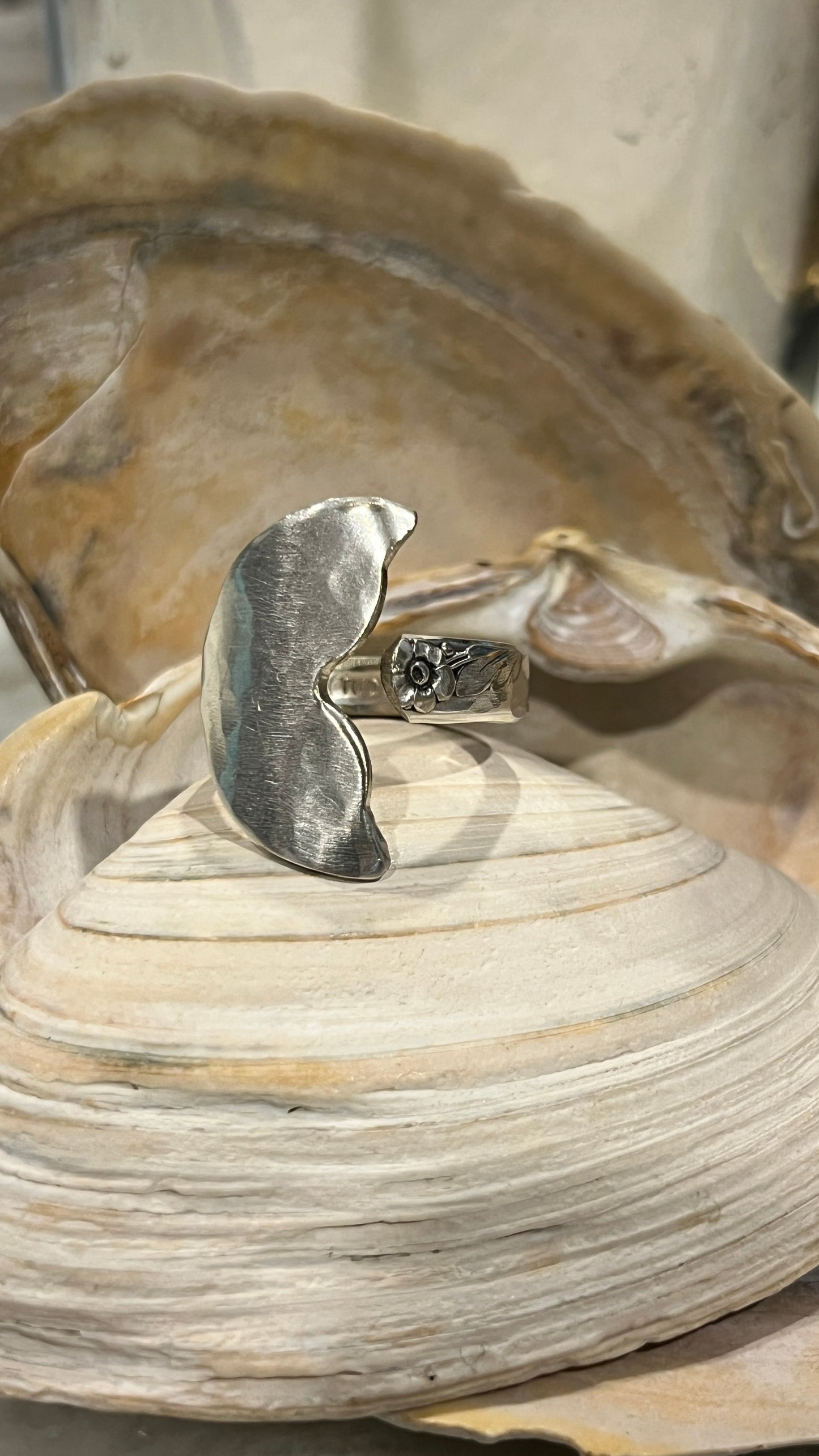 Mermaid Tail Spoon Ring- Vintage 1950 pattern: Bridal Wreath