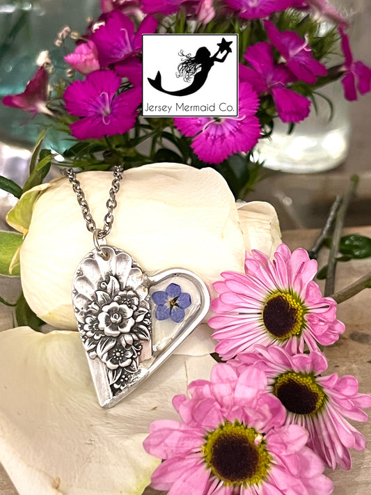 Heart -Silverware/Resin Pendant