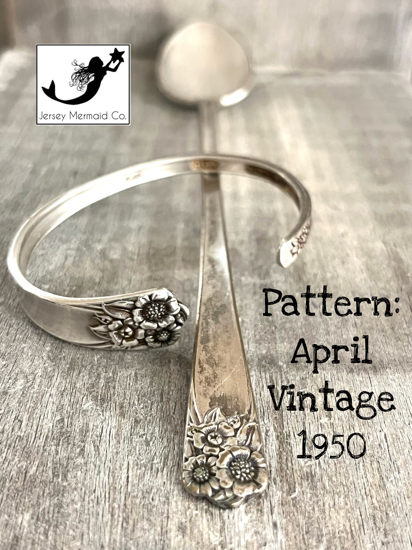 Cuff Bracelet - Pattern: April (Sunflowers), Vintage 1950